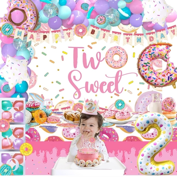 T-W-O Sweet Birthday Decorations